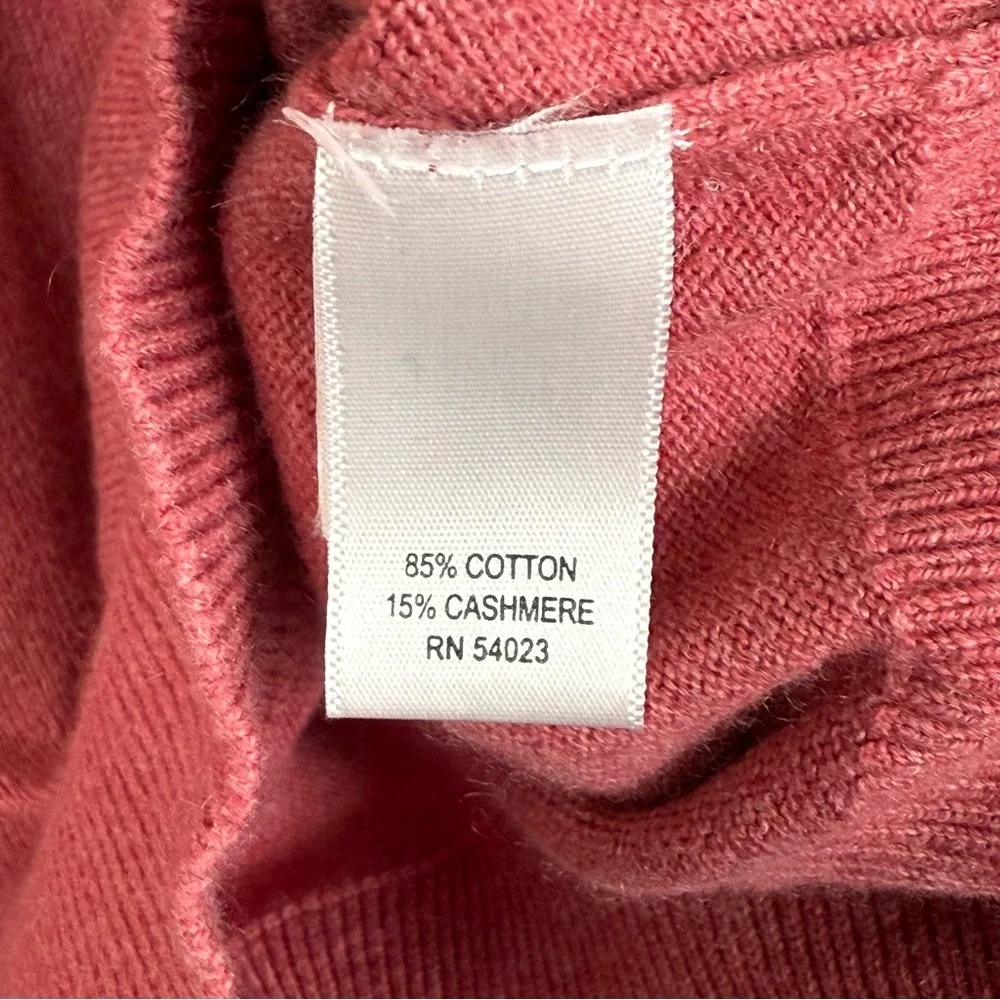 Banana Republic Y2K Cotton-Cashmere Crewneck Sweater Coral/Brick Red Mens Medium